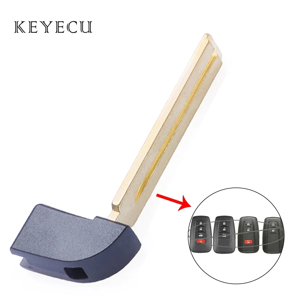 

Keyecu Uncut Insert Emergency Car Key Blade Fob HYQ14FBC for Toyota Highlander Camry RAV4 Prius