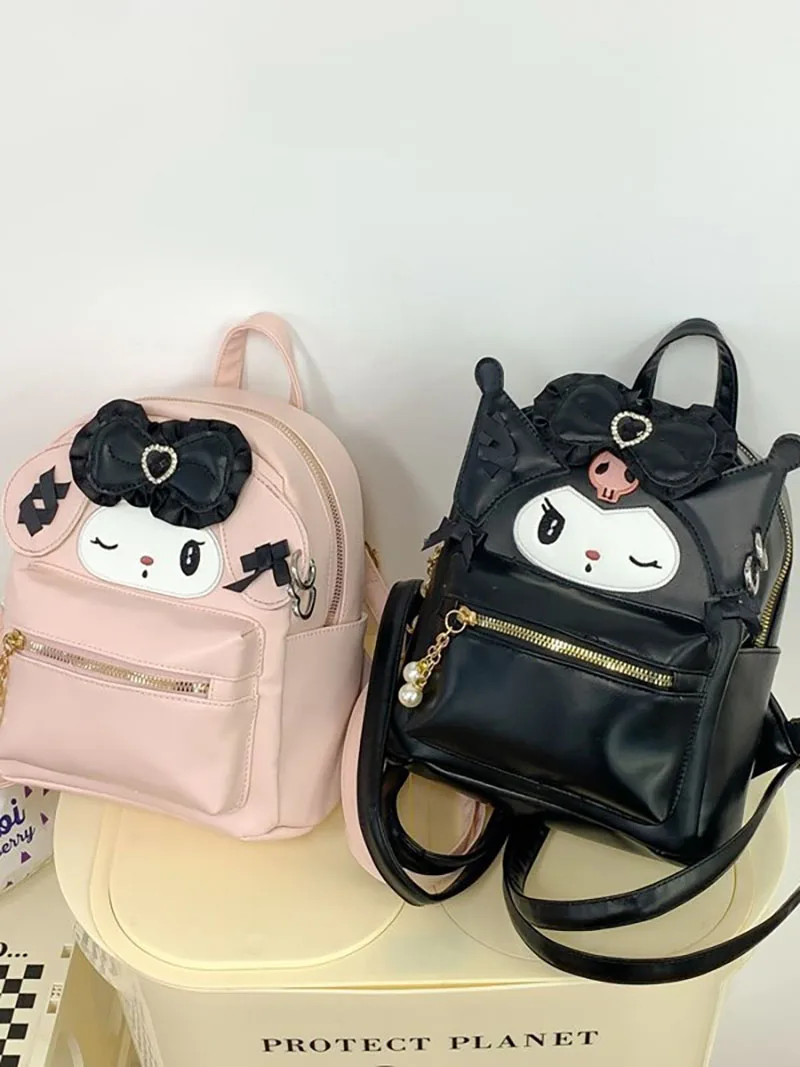 

Kawaii Sanrio Kuromi Melody Backpack Cute School Style 2025 New Mini Girls' Backpack Gift For Girls