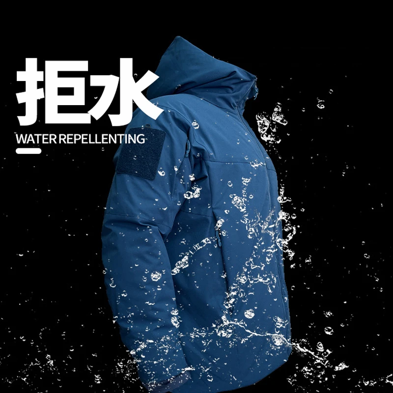 Tactical Parkas Hooded Waterproof Ultra Light Wear-resistant Outdoor Jackets Windproof Dehumidification Multiple Pockets Coats