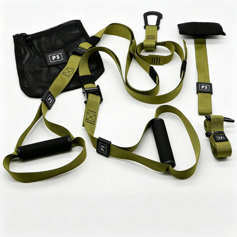 Correa de Entrenamiento de Suspensión Ajustable TRX, Banda de Resistencia Multiusos, Equipo de Entrenamiento de Fuerza para Todo el Cuerpo, Yoga y Fitness en Casa