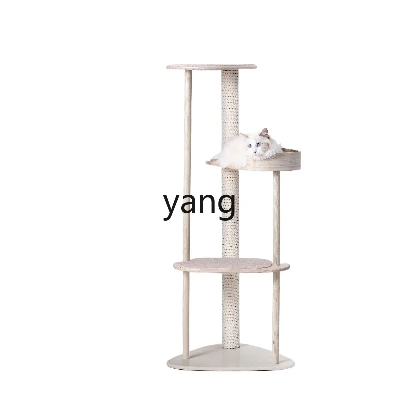 Lmm solid wood cat climbing frame kitten climbing frame vertical cat frame cat column sisal luxury