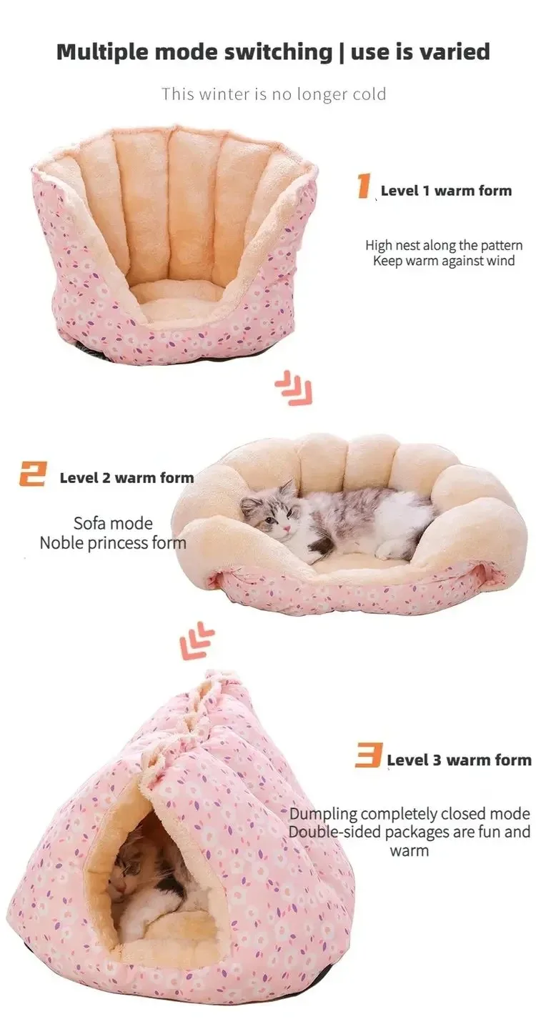 Katzenbett, Winter, warm, Heimtierbedarf, Korb, Häuser, Zubehör, alle Accessoires, Hundematte, Kissen, Kätzchen, Dinge, Welpenwaren, Betten, Haus – Detail 2