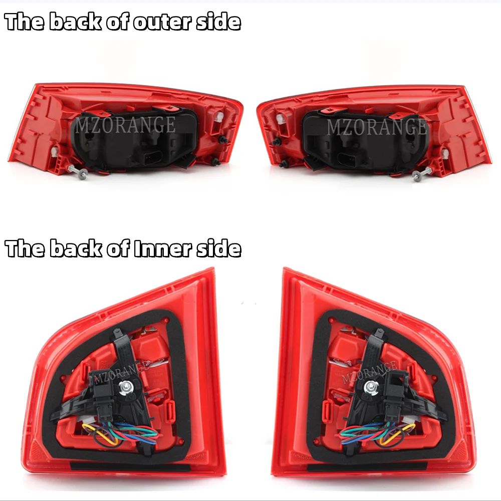 مصباح ليد خلفي لأودي A6 C6 S6 كواترو RS6 صالون سيدان 2009 2010 2011 أضواء خلفية مع توقف مصباح مكبح بدوره مصباح إشارة #5