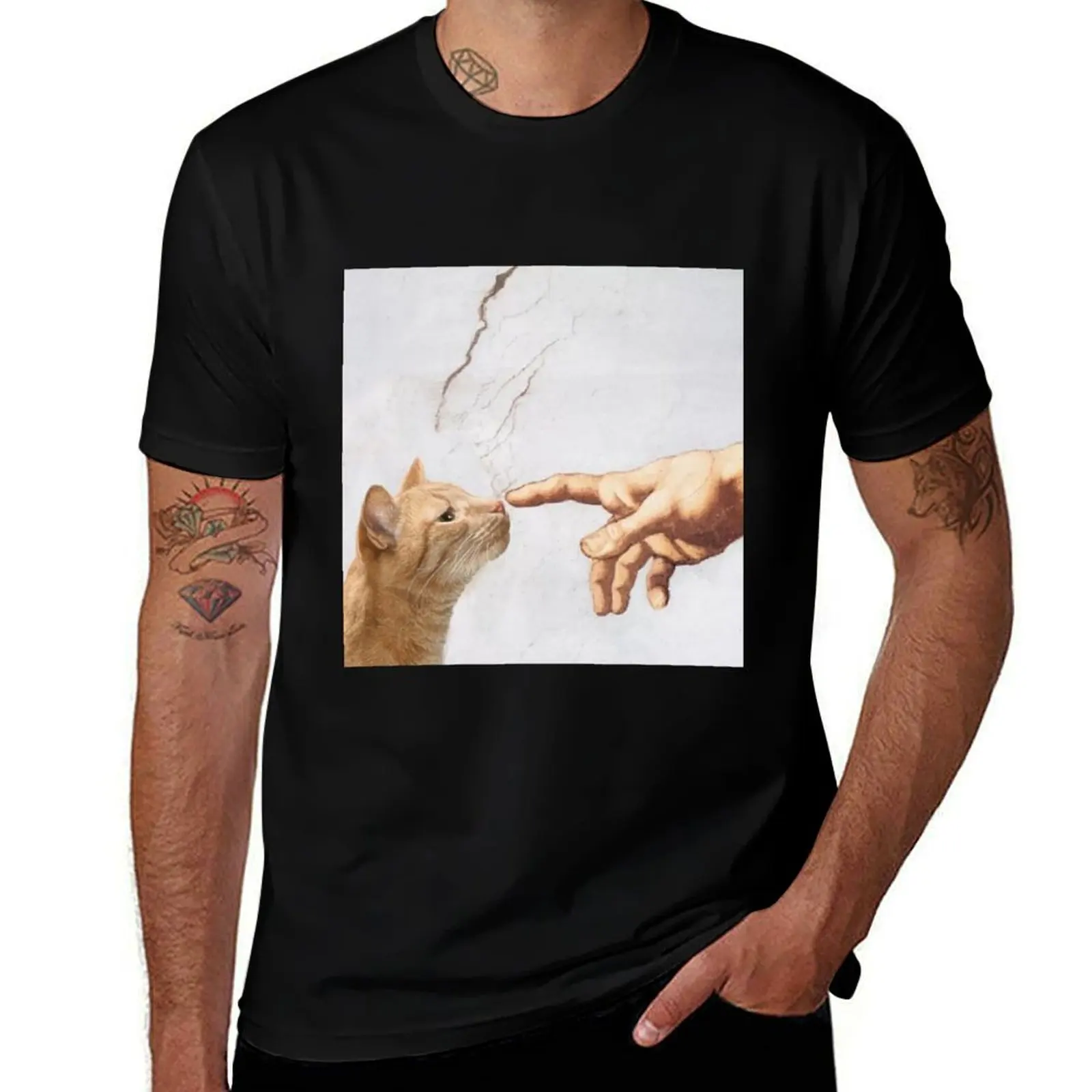 touch cat nose T-Shirt Casual Holiday Short Sleeve Tee