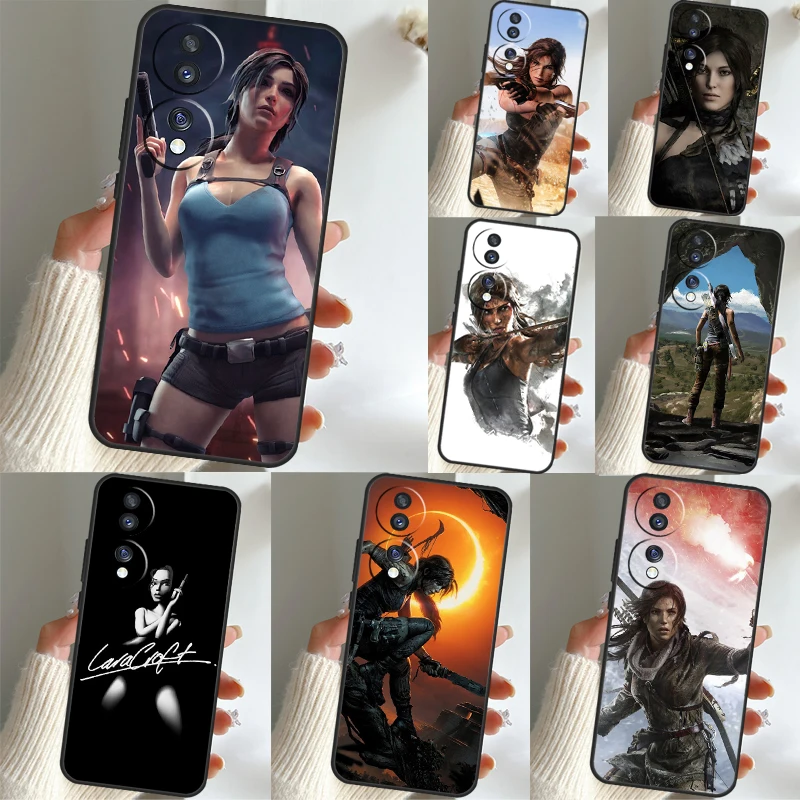 Lara Croft Tomb Raider Case For Huawei Honor X7 X8 X9 X9a 50 70 P20 P30 P40 Lite P50 Mate 50 Pro Nova 5T P Smart