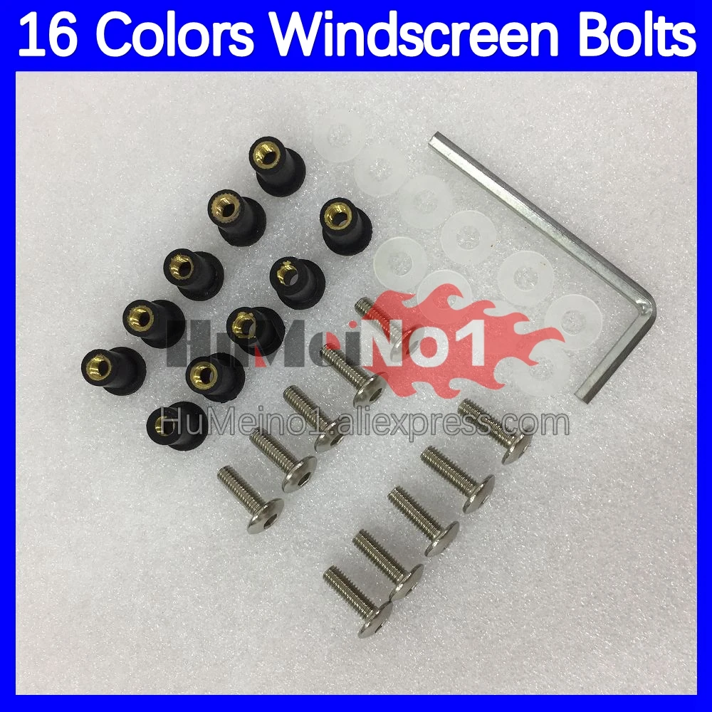 31pcs Motorcycle Windscreen Bolts For YAMAHA FJR1300 FJR 1300 01 02 03 04 05 06 2001 2002 2003 2005 2006 Windshield Screws Nuts