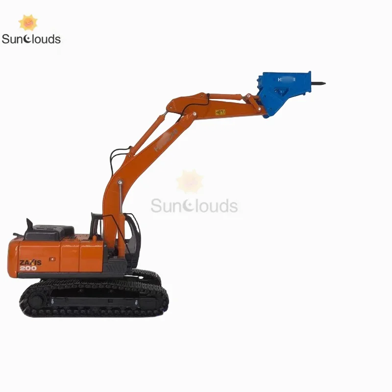 

For HITACHI Breaking Hammer Excavator Model ZAXIS ZX200-5A ZX210-5 ZX250-5 Alloy 1:50 Scale Die Cast Model Toy Car & Collection