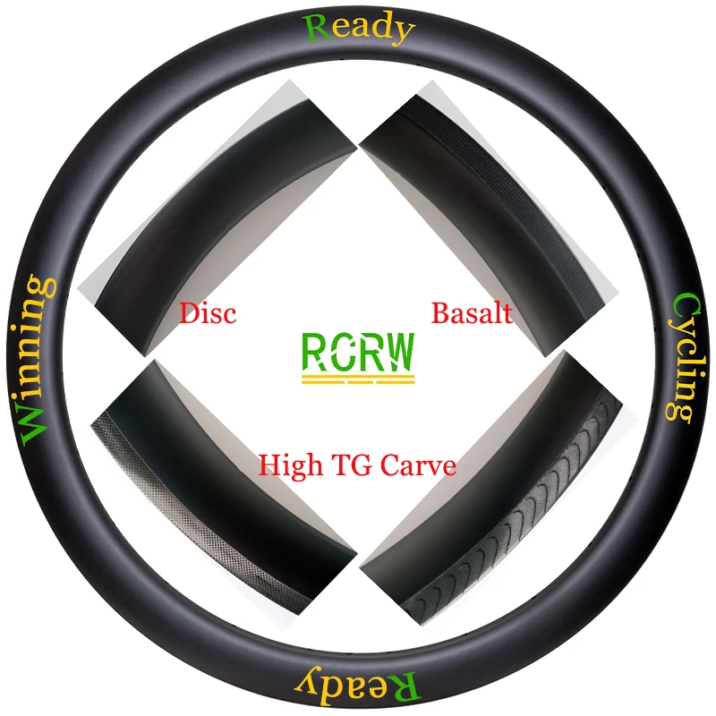 700C Road Clincher 25mm Wide Carbon Rim 30/35/38/40/45mm Deep Disc or Basalt/High TG Carving Track V Brake 16 18 20 21 24 28 32H