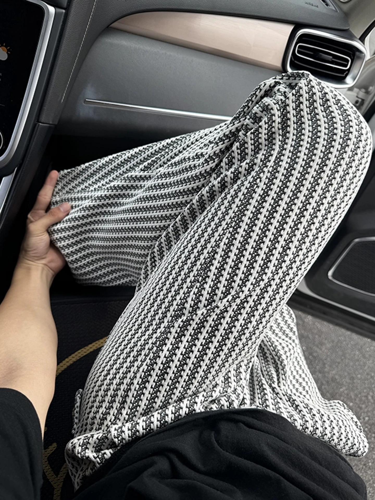 

Men's Fibone Stripe Casual Pants Autumn Dra American Sle Sweatpants Lazy Cleanfit Loose Leggings Wide Leg Trousers