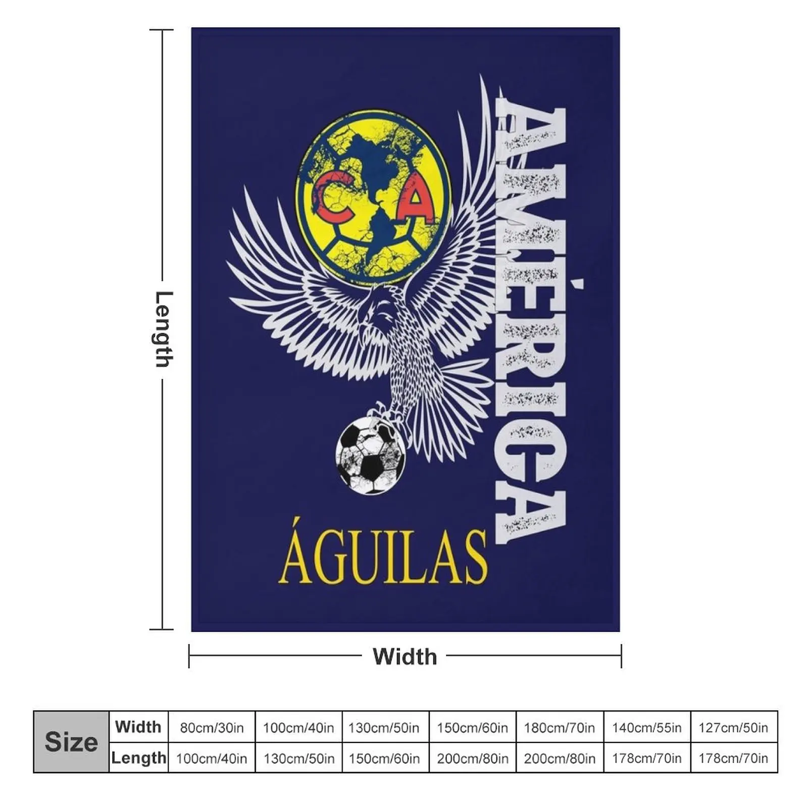 Aguilas del America Playera Futbol Mexicano Liga Mx Throw Blanket Fluffys Large Sofas Blankets