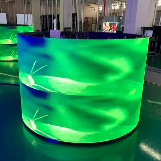 Flexible Round Curved Screen Light Emitting Diode Digital Video Window Display Stage Screen Concert Wall Light Emitting Diode