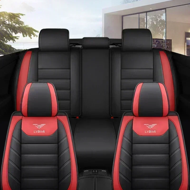 لغطاء مقعد السيارة NissanFRONTIER، جلد صناعي مقاوم للماء، أغطية مقاعد ملفوفة بالكامل ناعمة ومريحة ومقاومة للاهتراء
