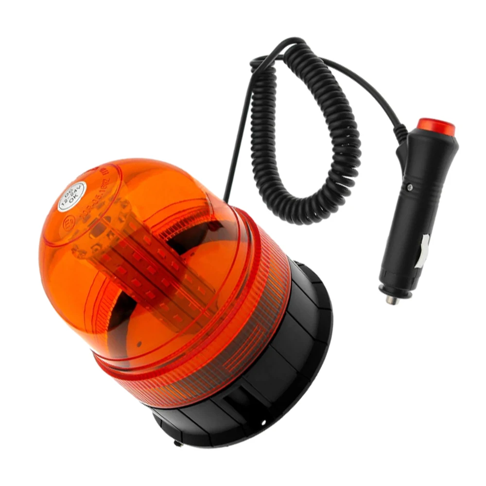 

Car 60 LED Amber Rotating Beacon Strobe Light Flashing Emergency Hazard Warning Strobe Beacon Lighting for 12V 24V Tracker