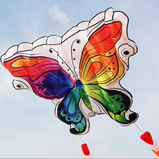 gratis verzending nieuwe vliegers vliegende vlinder vliegers nylon vliegers fabriek professionele wind vliegers reel delta vleugel om vlieger handvat te vliegen
