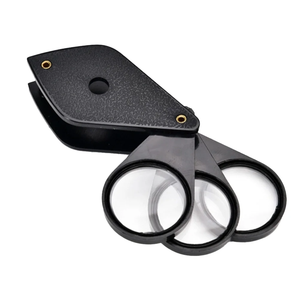 

Foldable Handheld Magnifier 4x Acrylic Lens Compact Portable Magnifying Glass for Reading Books Maps Coins Stamps Seniors