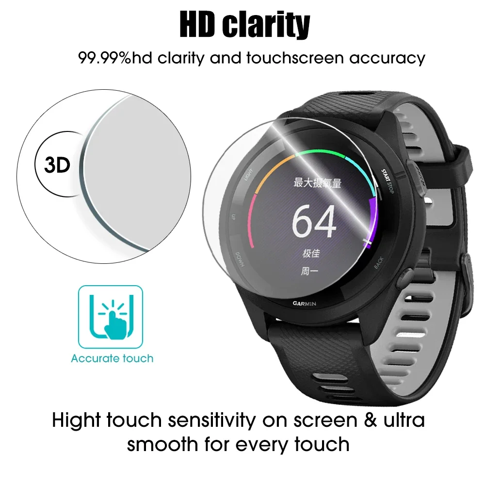 Gehard Glas Screen Protector Voor Garmin Forerunner 265 265 s 965 Helder Anti-kras Gehard Film Smartwatch Accessoires