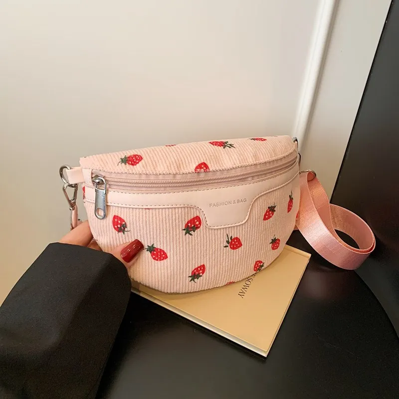 

2025 New Waist Chest Bag Women Print Fresh Large Capacity Coin Cute Crossbody Fashion Purse