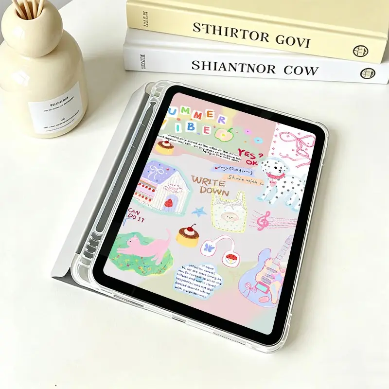 With Pen Holder Tri‑Fold TPU Bumper Case For Xiaomi Pad 5/5Pro 6/6Pro 11 inch Xiaomi Pad 7/7Pro 8/8Pro 11.2 Redmi Pad SE 11 2