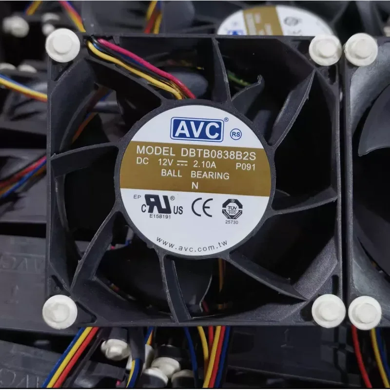 for AVC DBTB0838B2S 8038 Cooling Fan 12V 2A 80mm x 80mm x 38mm Double Ball Bearing High Airflow Silent Blower for Server PC