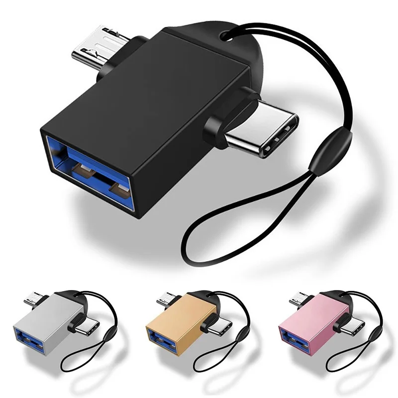 Адаптер-otg-2-в-1-usb-type-c-Многофункциональный-usb-разъем-для-планшетов-xiaomi-Жесткий-диск-Флэш-диск-usb-мышь-Конвертеры
