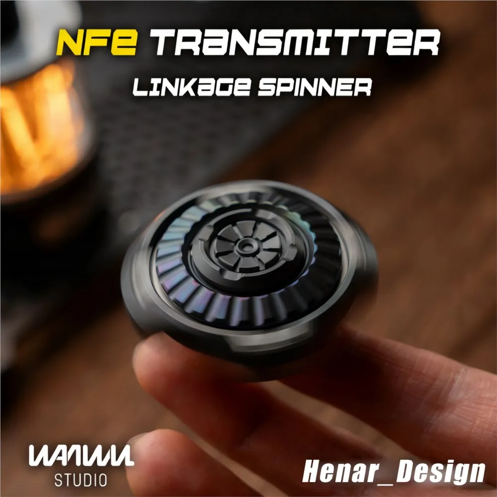 WANWU EDC NFE トランスミッターリンケージスピナー2.0 ストレス解消おもちゃ 指遊び メタルスピナー フィジェット