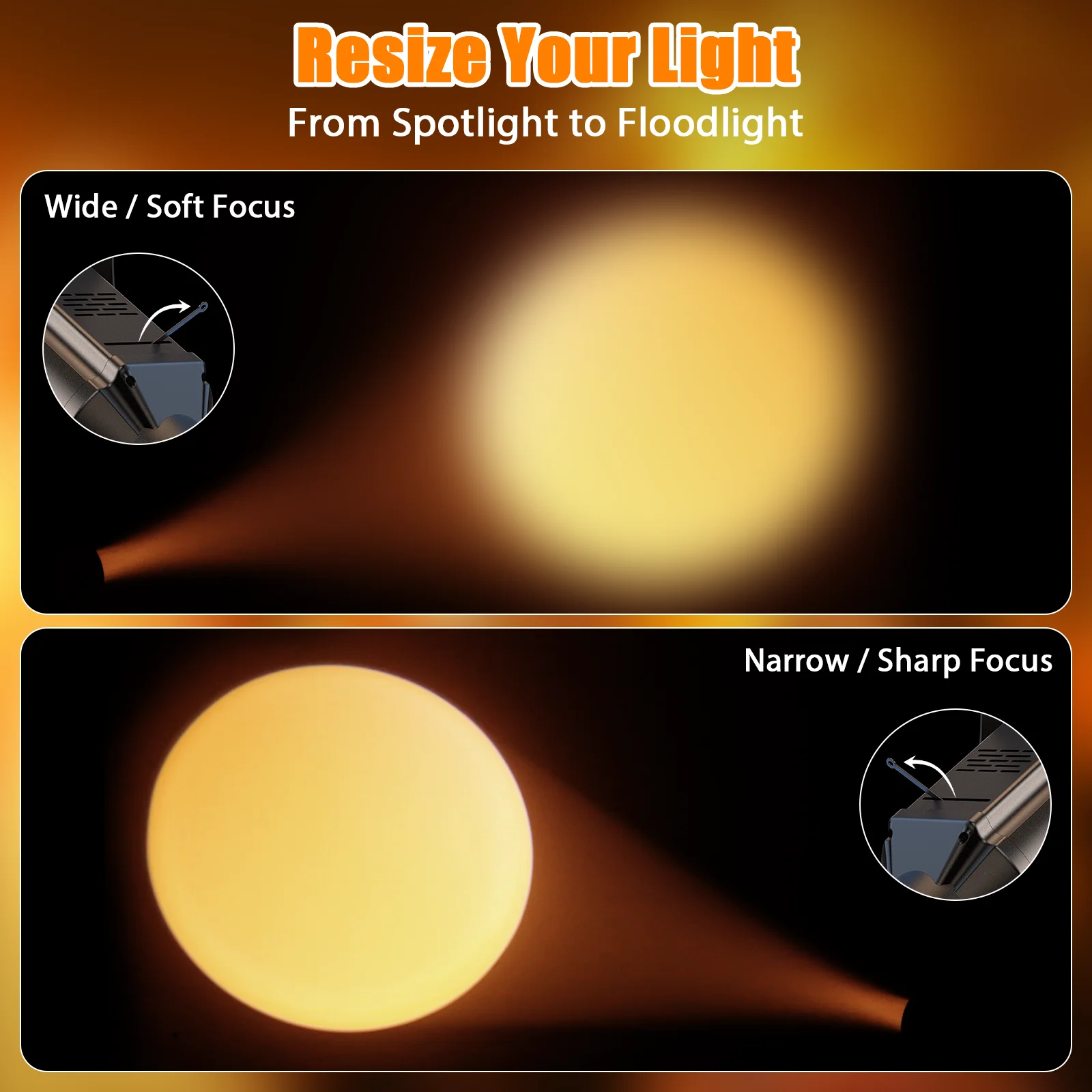 U'King 2 قطعة 100 واط COB الأضواء كول/دافئ أبيض LED الشخصي ضوء DMX512 دليل التركيز ضوء المرحلة تأثير ستروب ل DJ الزفاف #3