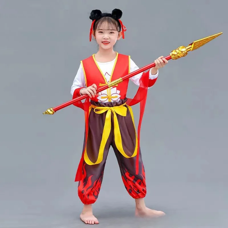 ชุดคอสตูมการ์ตูนซีรีส์ Zheta สำหรับเด็กชายและเด็กหญิง ชุด Na Tcha สำหรับวันเด็กและวันฮาโลวีน  ชุดเด็ก Six One