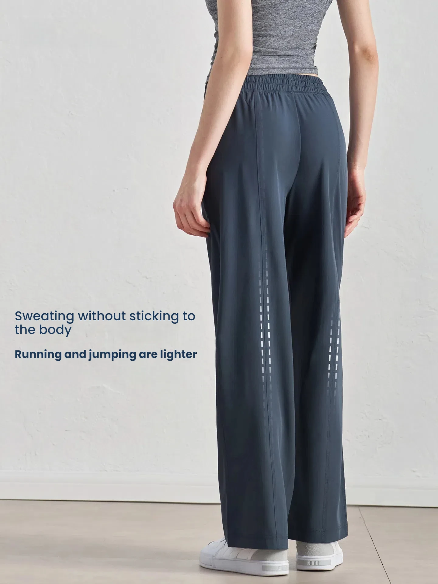 

Women's Casual Jogger Pants High Waisted Wide Leg Palazzo Trousers Drawstring Straight Tube Sweatpants for Outdoor Gym Yoga