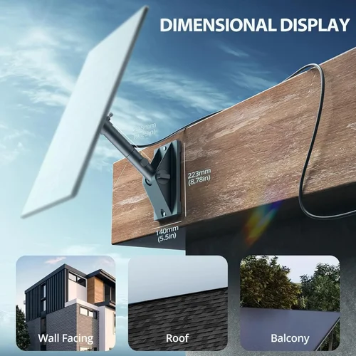 Imagen 2 del producto Para Starlink Gen 3 Kit de montaje en pared para adaptador de tubo Starlink V3 y soporte de instalación, soporte de pared Exterior en techo