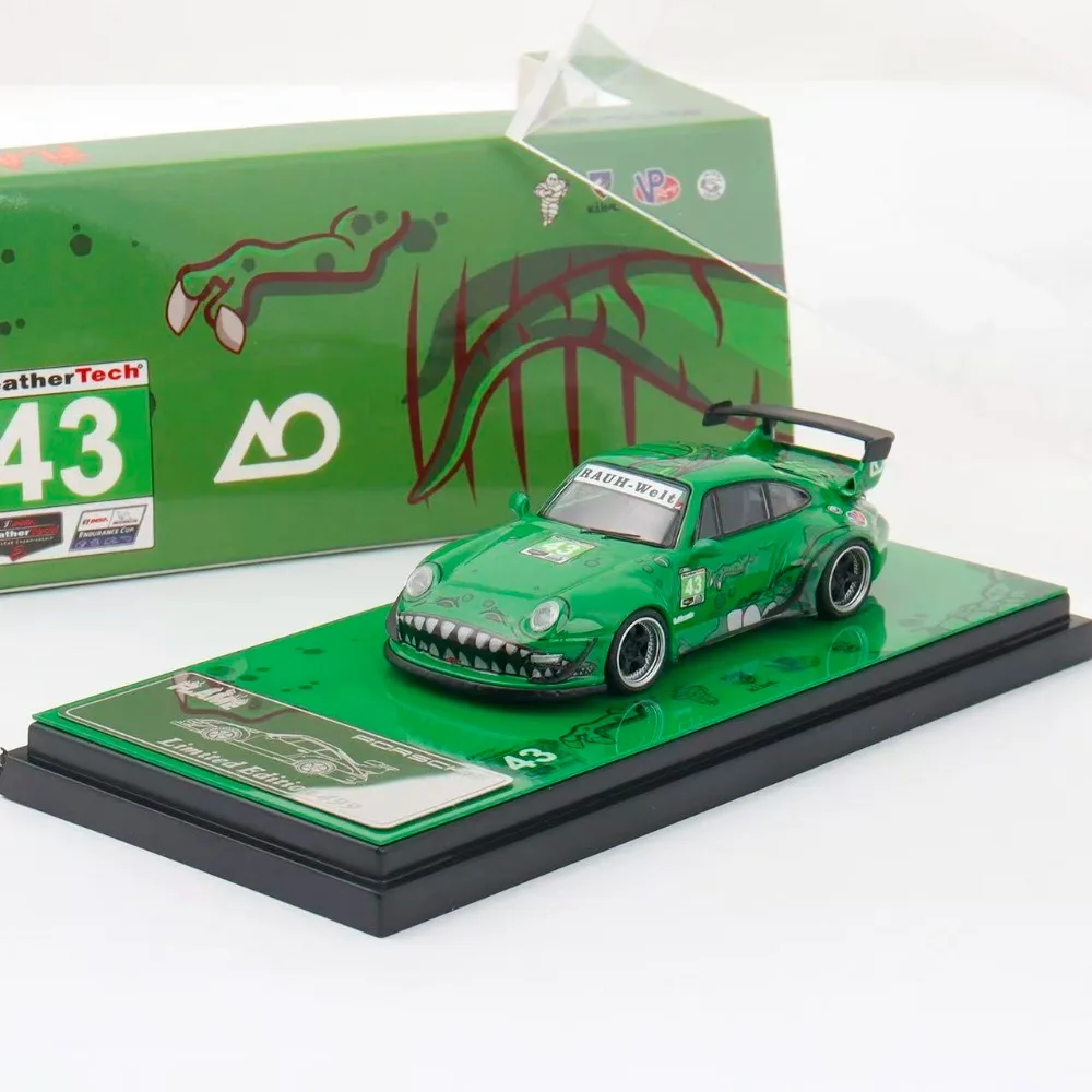 Flame 1:64 Porsche RWB 993 964 Rexy Roxy AO Racing Alloy Premium Diecast Car Model Vehicle Collectible