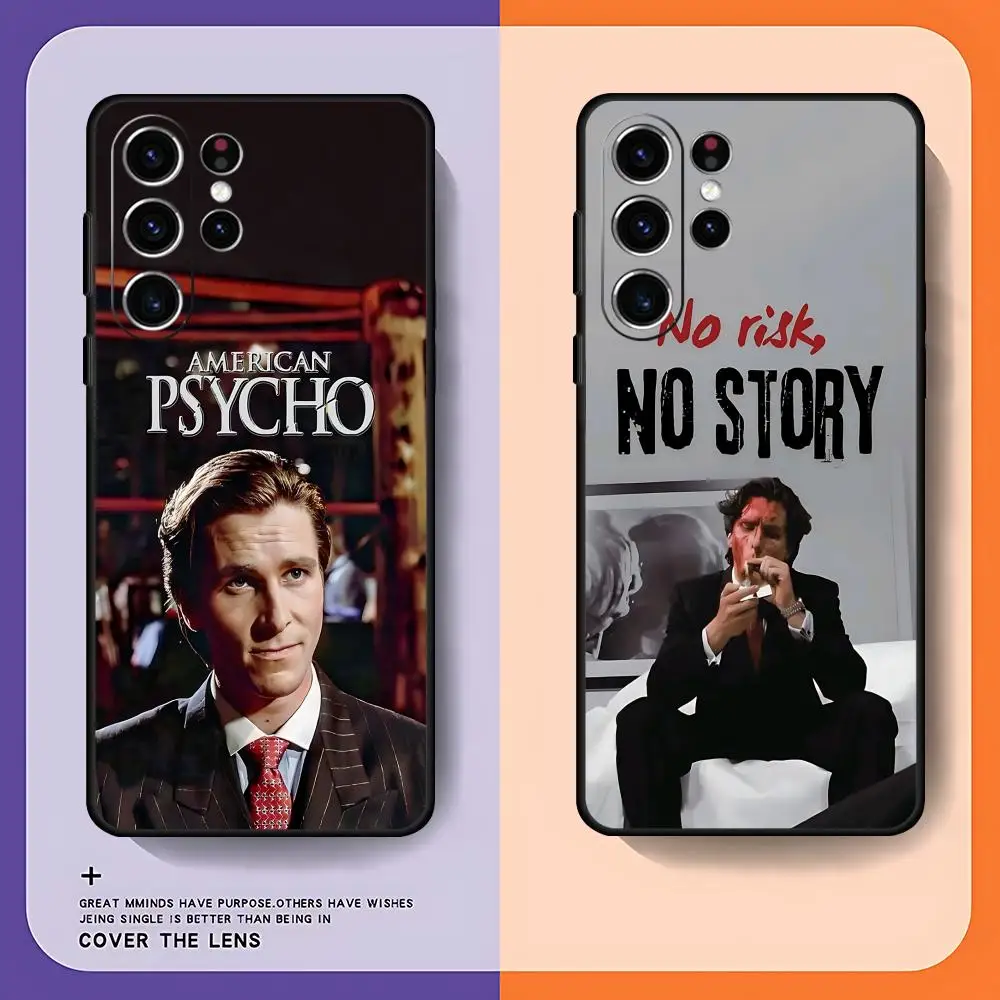 American psycho Phone Case For Samsung Galaxy S26 S25 S24 S23 S22 S21 S20 Plus Ultra Limited Soft Black