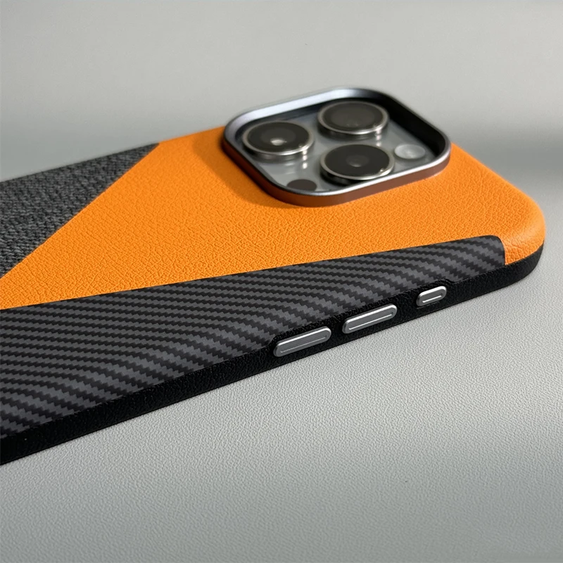 Trendy Hit Color Leather for MagSafe Phone Case For iPhone 16 16pro max 15 14 13 Wireless Charging Metal Lens Shockproof Cover