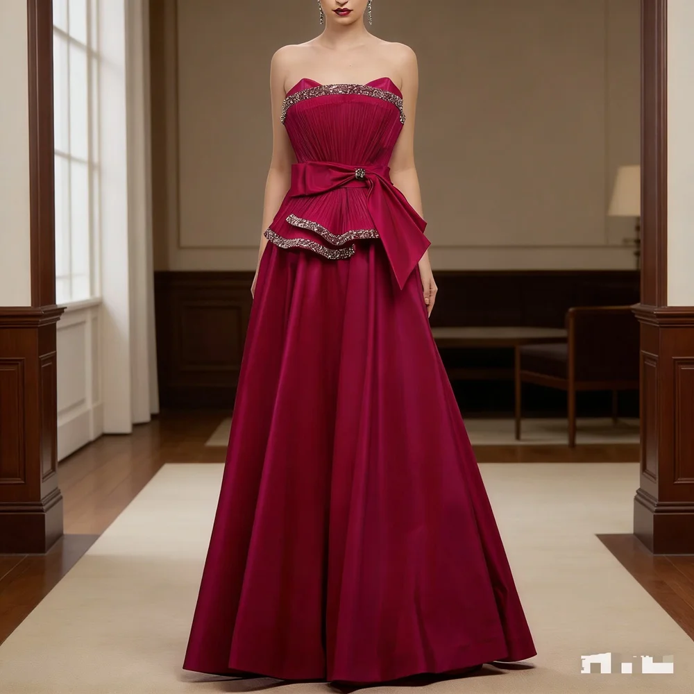 

Customized Elegant Long Beads Evening Dresses for Special Occasions Floor-Length A-Line Women Gala Prom Party Gowns 2026