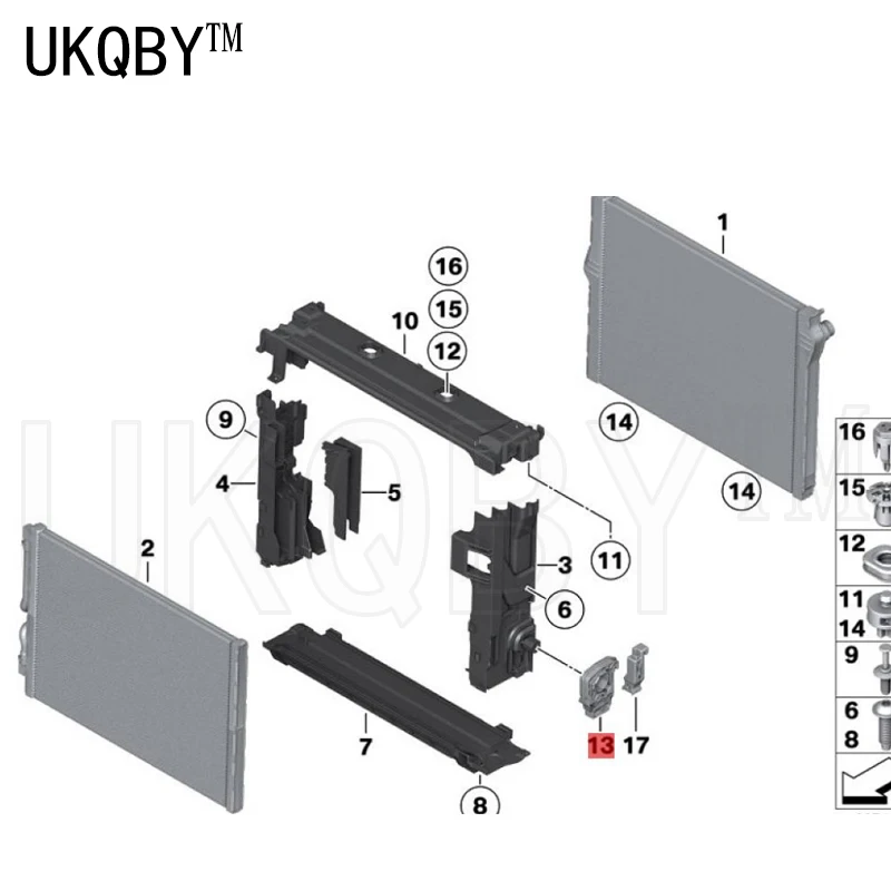 Right side of bracket module 5system F18 F01 F07 F10 17117575248 17117575247