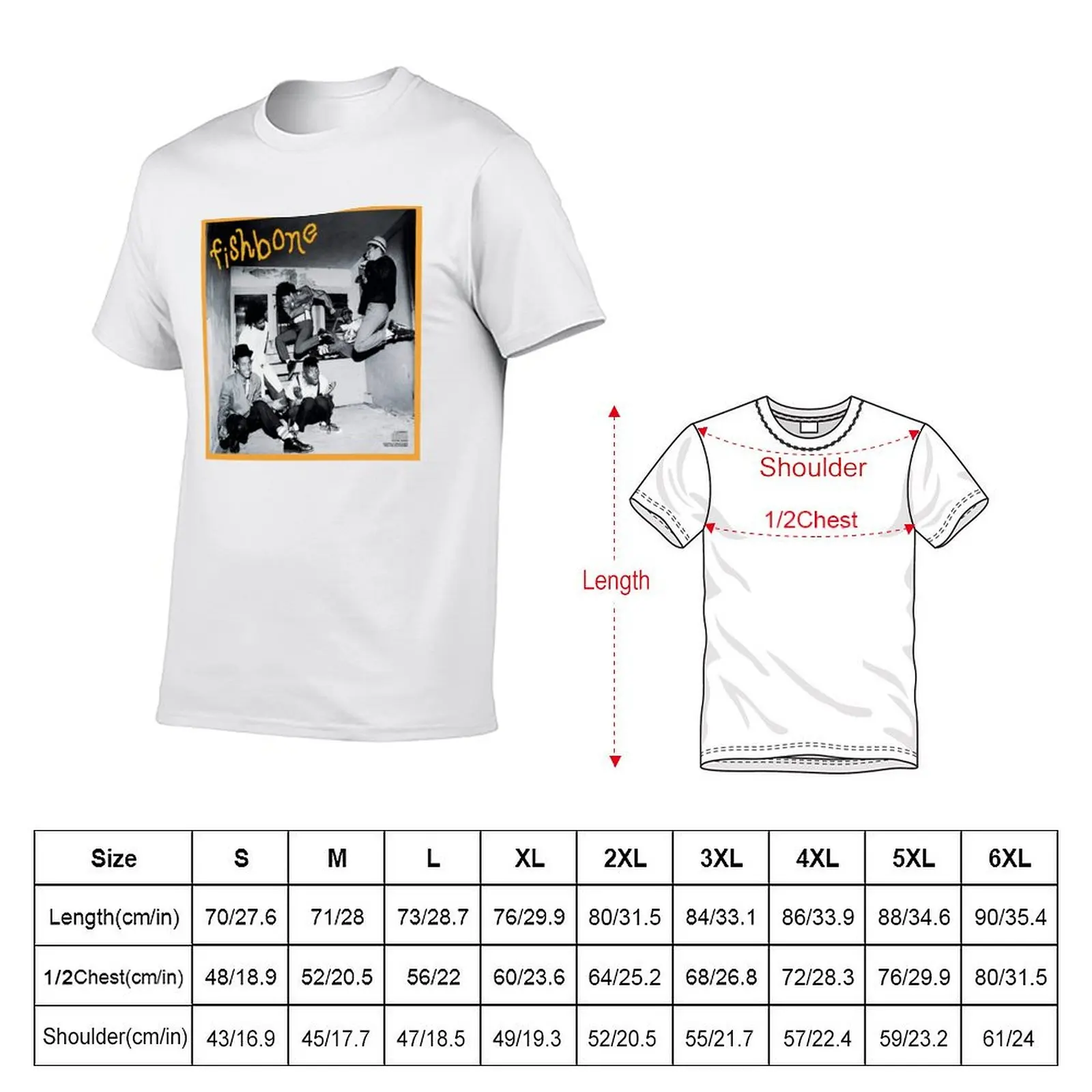 You Gonna Miss Old Fishbone T-Shirt Large Size Short Sleeve T-Shirt