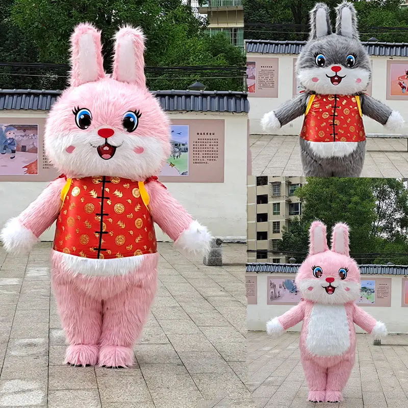 

2.6M Inflatable Rabbit Mascot Costume alloween Rabbit Cosplay Blow Up Fursuit Easter Halloween Disfraz Furry Fancy Party New Yea