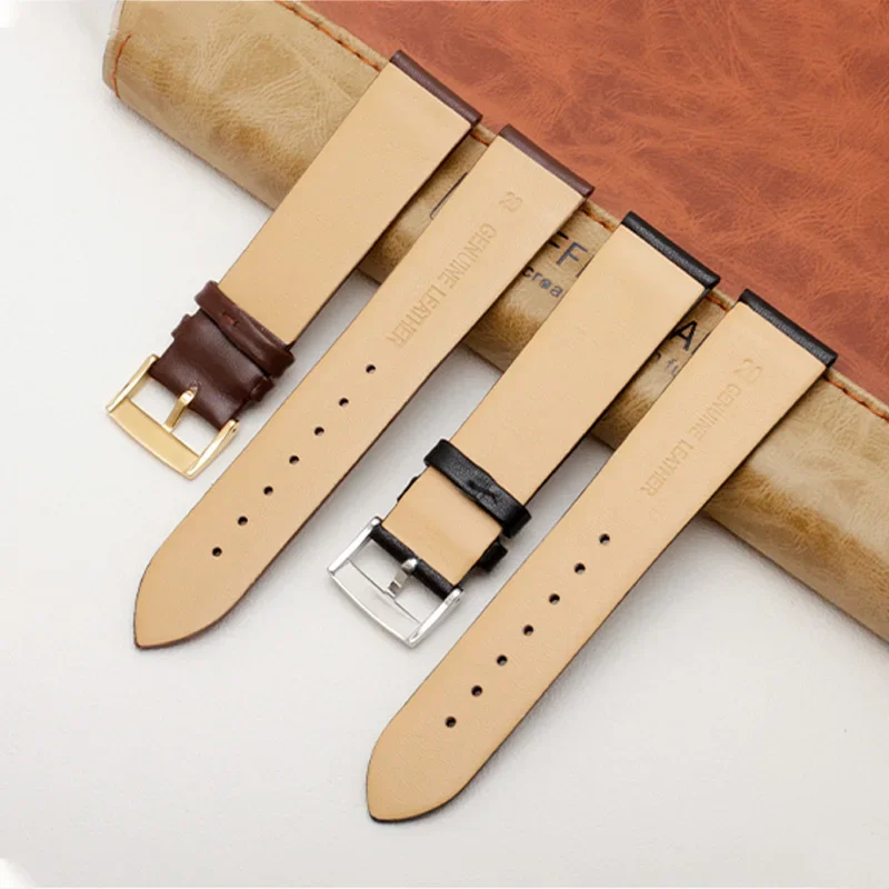 رقيقة جدا لينة جلد العجل حزام ساعة اليد ل CK/روسيني/أرماني للجنسين سوار أسود/أزرق/أحمر 12mm14mm16mm 18mm 19mm 20mm21mm 22mm