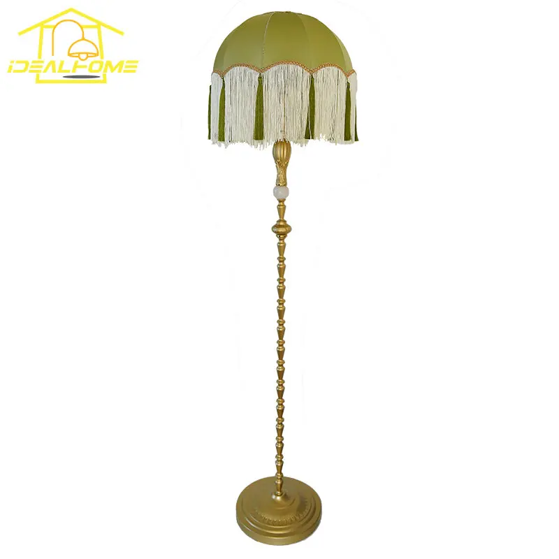 

French Design Retro Atmosphere Tassels Floor Lamp Classical LED E27 Standing Lights Living/Girl's/Princess Room Bedroom Bedside