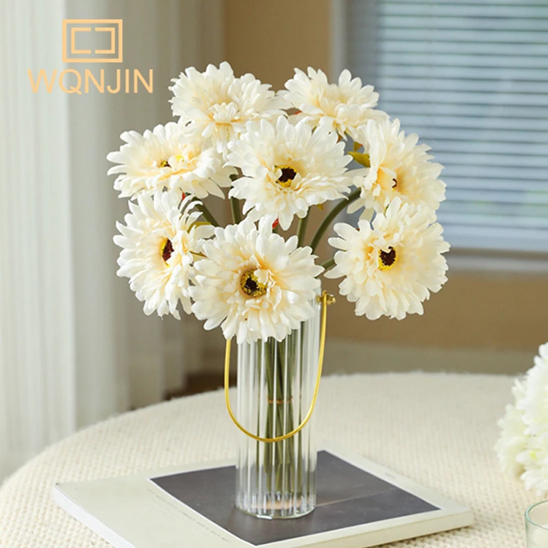 5PCS,Chrysanthemum Small Sunflower Decoration Artificial Sunflower Flower Colorful Silk Daisy Home Flower Arrangement Wedding