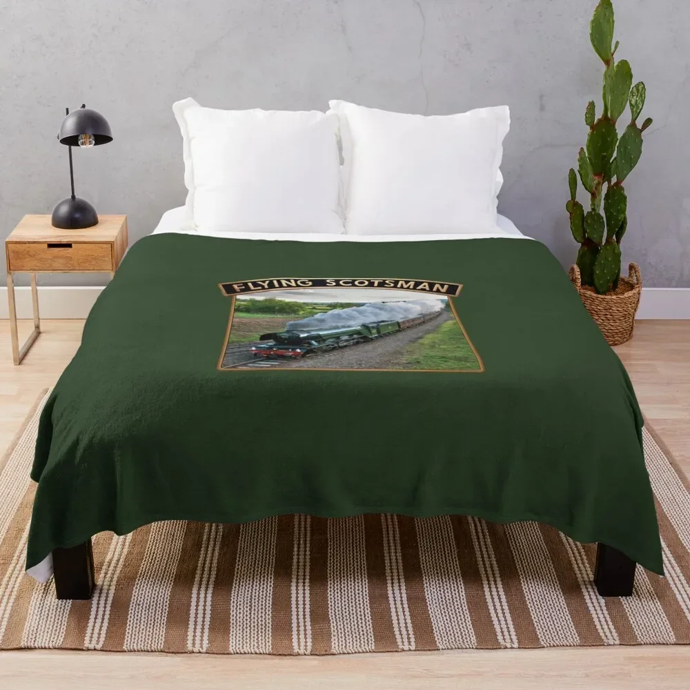 

Flying Scotsman and Nameplate Throw Blanket Plaid on the sofa Luxury Throw Loose wednesday Blankets