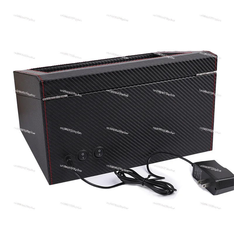 

Display Storage Case Black 4+6 Automatic Rotation Winder Box 2 Motor Leather Carbon Fiber