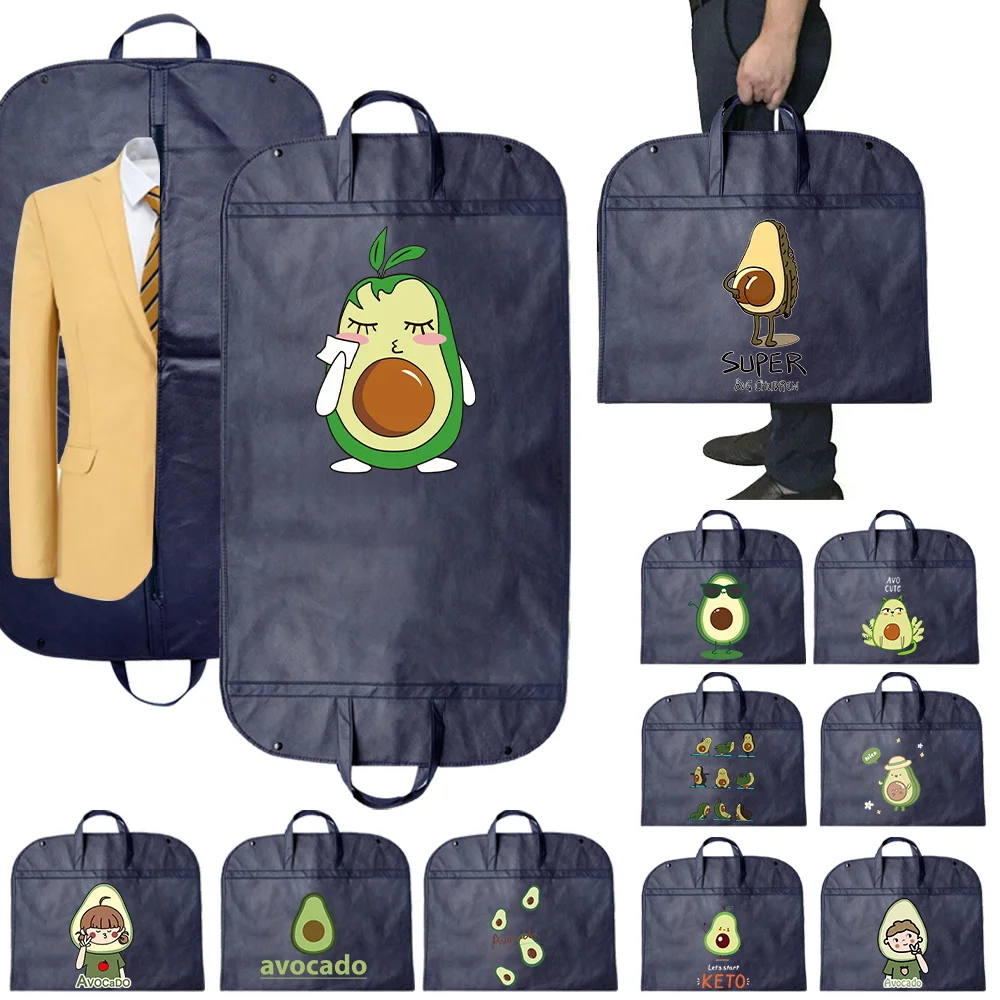 Dust-proof Cover Bag Garment Protector Fully Enclosed Clothes Cover Avocado Printed with Zipper Bag Hanging Durable Storage Bag