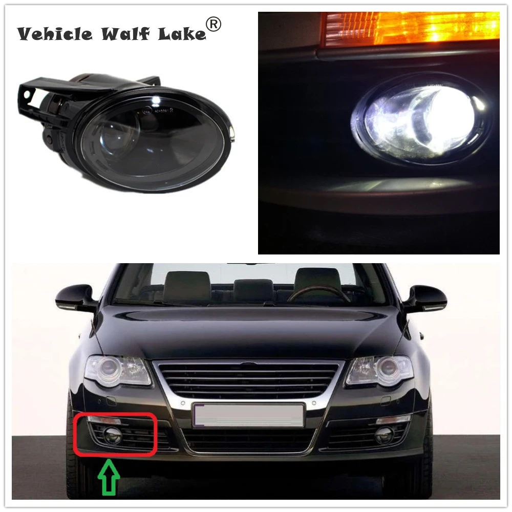 

Right Side For VW Passat B6 3C 2006 2007 2008 2009 2010 2011 Car-styling Front Fog Light Fog Lamp Convex Lens And Bulbs