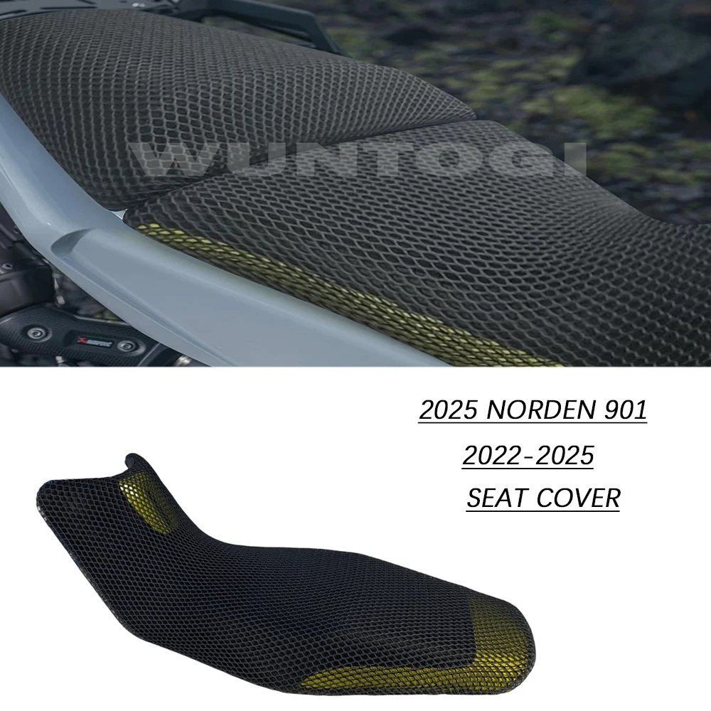 

For Husqvarna Norden 901 2022-2025 Exhaust Seat Cover 2025 Norden 901 Seat Protection Cover 3D Airflow Cooling Seat Cover