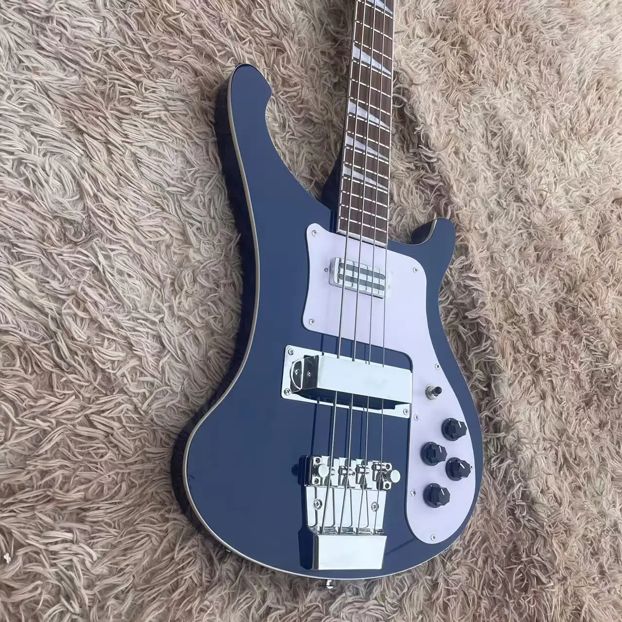 Alien 4-cord deep blue electric bass, factory real picture, in stock