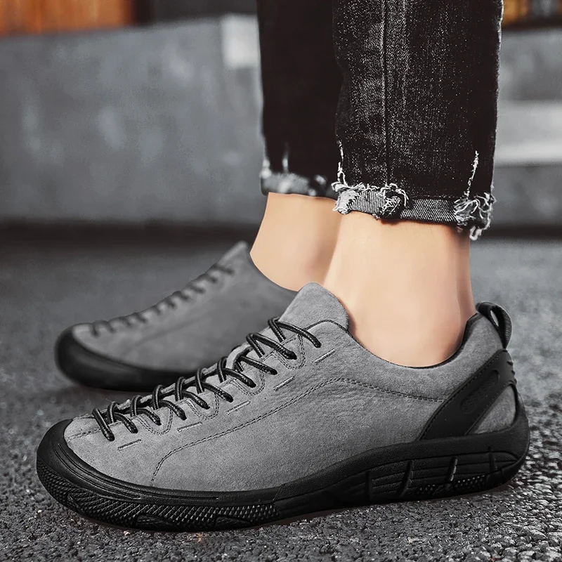 High Quality Mens Hiking Shoes Outdoor Low Ankle Hunting Trekking Sneakers Plus Size Suede Leather Men Tourism Travel Shoes