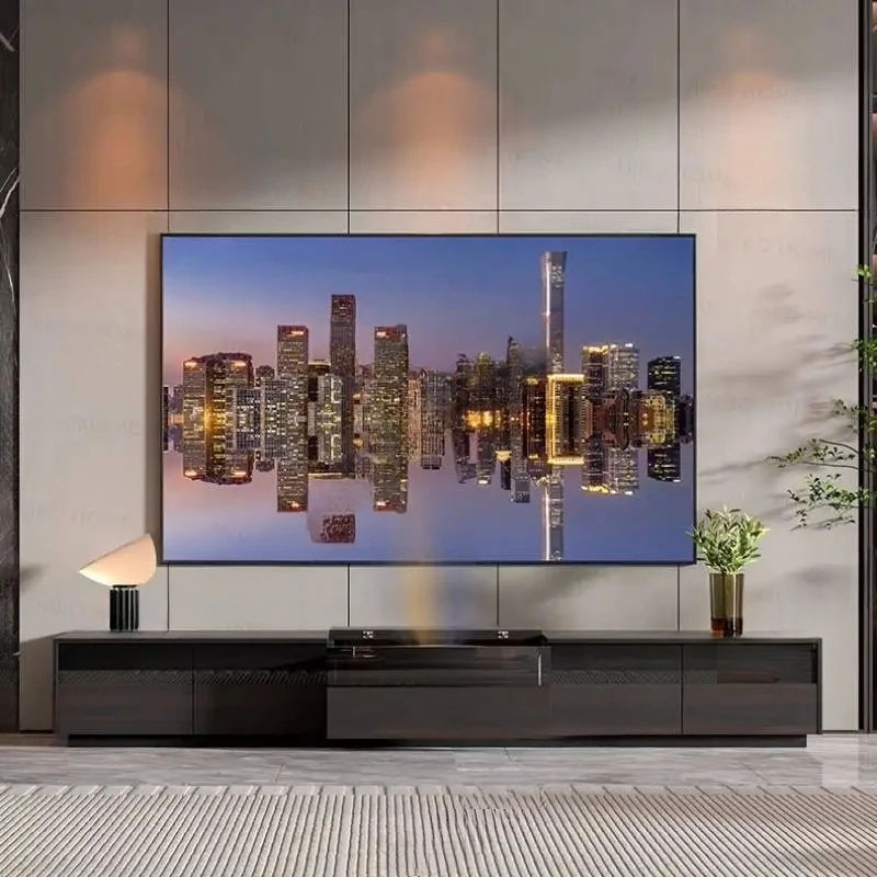 Light luxury high-end laser TV special cabinet Electric telescopic table Projector Smart TV cabinet Floor cabinet