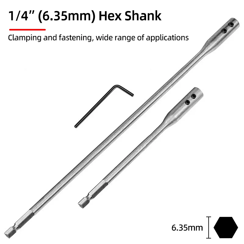 Drill Bit Extension Connecting Rod 150/300mm 1/4” Hex Shank Screwdriver Bit Holder Extension Bars Extender Electric Drill Tools