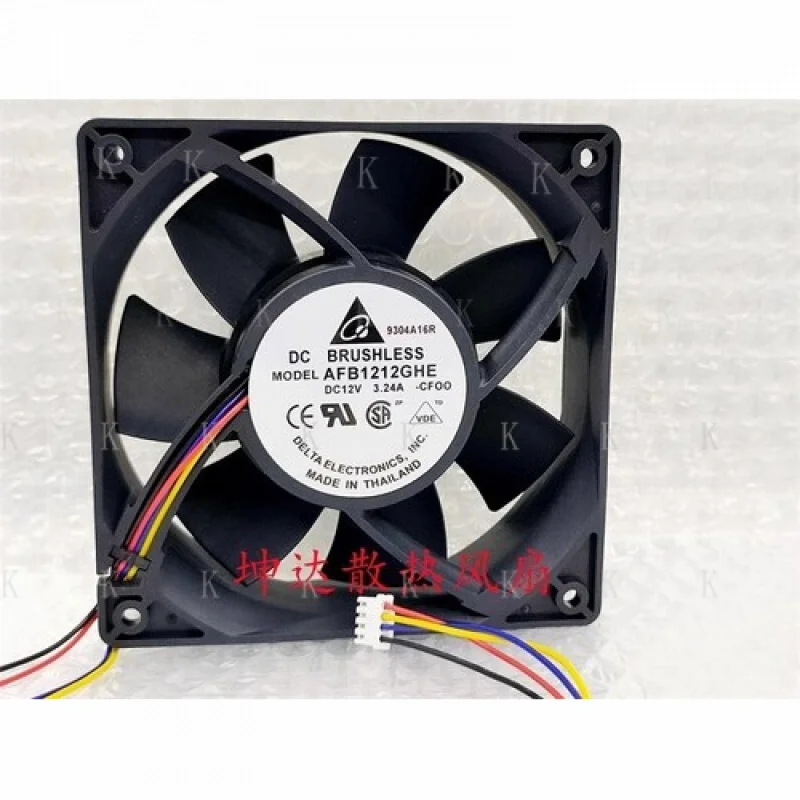 

C for Delta AFB1212GHE 12038 DC12V 3.24A 12CM 4-Pin Large Breeze Violent Fan