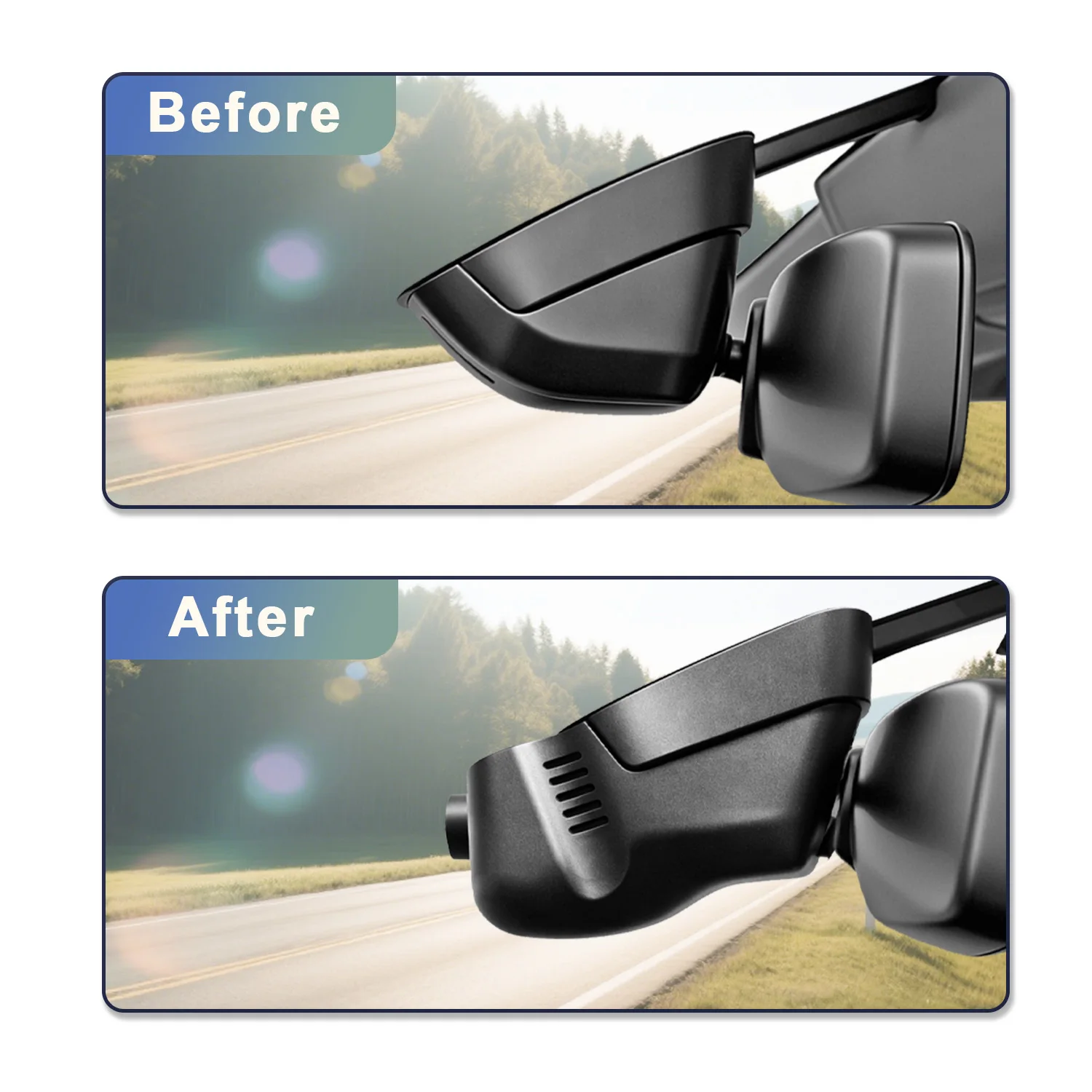 4K Customized Plug and Play For Volkswagen Touareg 2014 to 2018 KXKJCAR Video Recorder Rain Sensor Cover